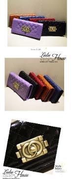 กระเป๋าสตางค์ Luluhouse รุ่นL55-03bllared/La กระเป๋าสตางค์สวยสไตล์เกาหลีนำเข้าจากเจ้าของแบรนด์100% 